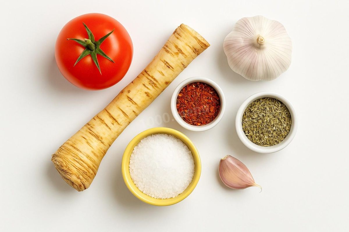 Вкусное сочетание: закуска из помидоров с хреном и чесноком на зиму