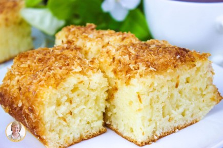 Необычайный кокосовый пирог, который удивит вас своей легкостью