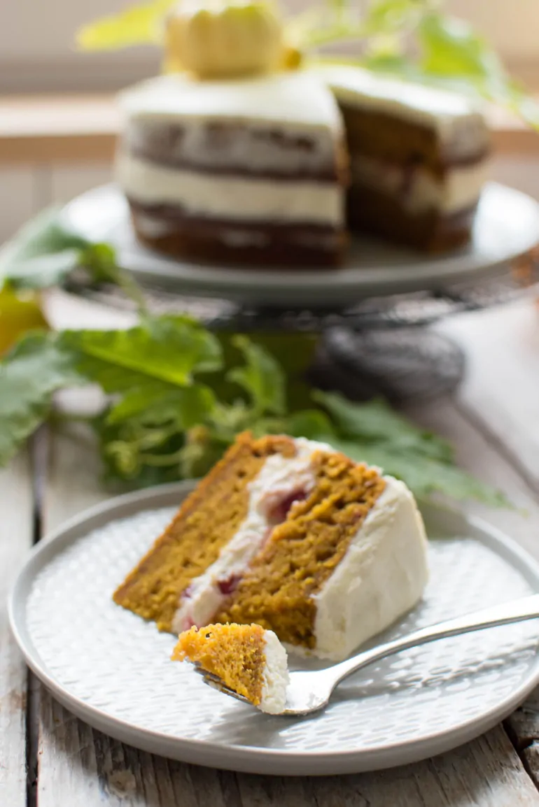 Восхитительный тыквенный торт с нежным ванильным кремом