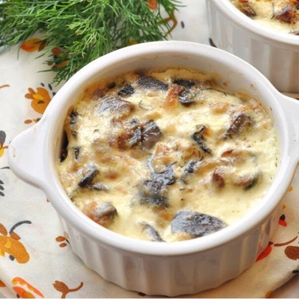 Традиционный французский жульен с грибами