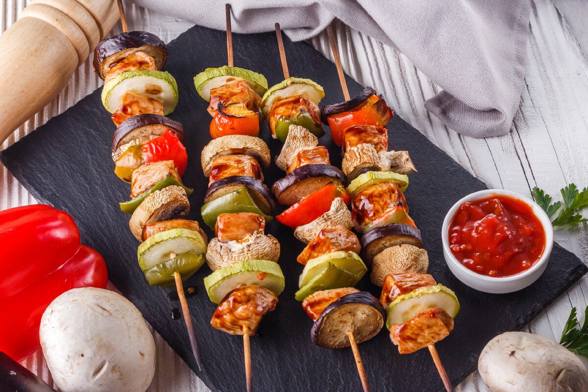 Шашлык из индейки с кабачками: полезный и вкусный вариант