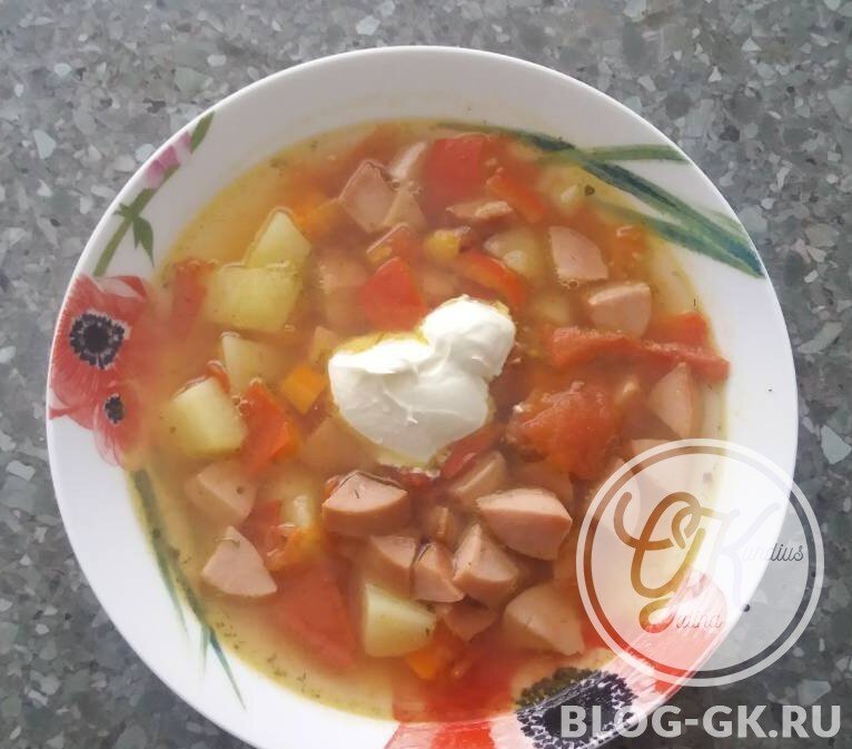 Суп с сардельками и овощами по финскому рецепту